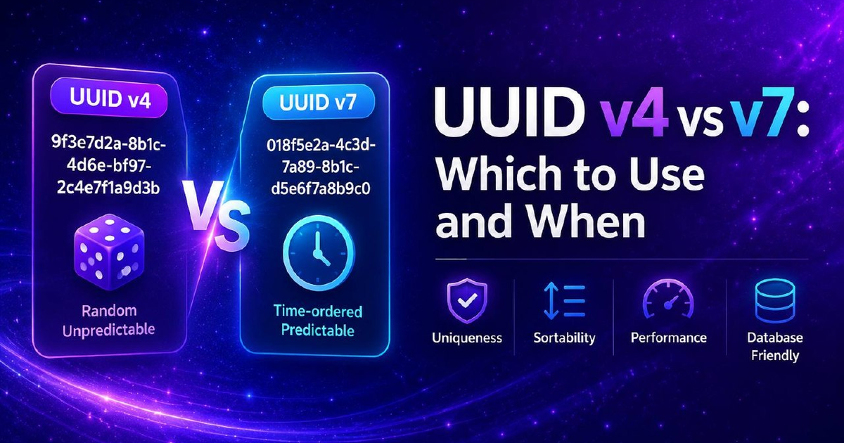 UUID v4 vs v7: Which One Should You Use for Your Next Project?